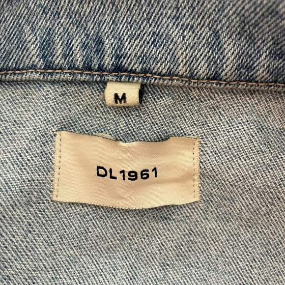 Dl 1961 Vika Jean Jacket In Fountain Classic Denim | Women’s Size Medium - Picture 4 of 6